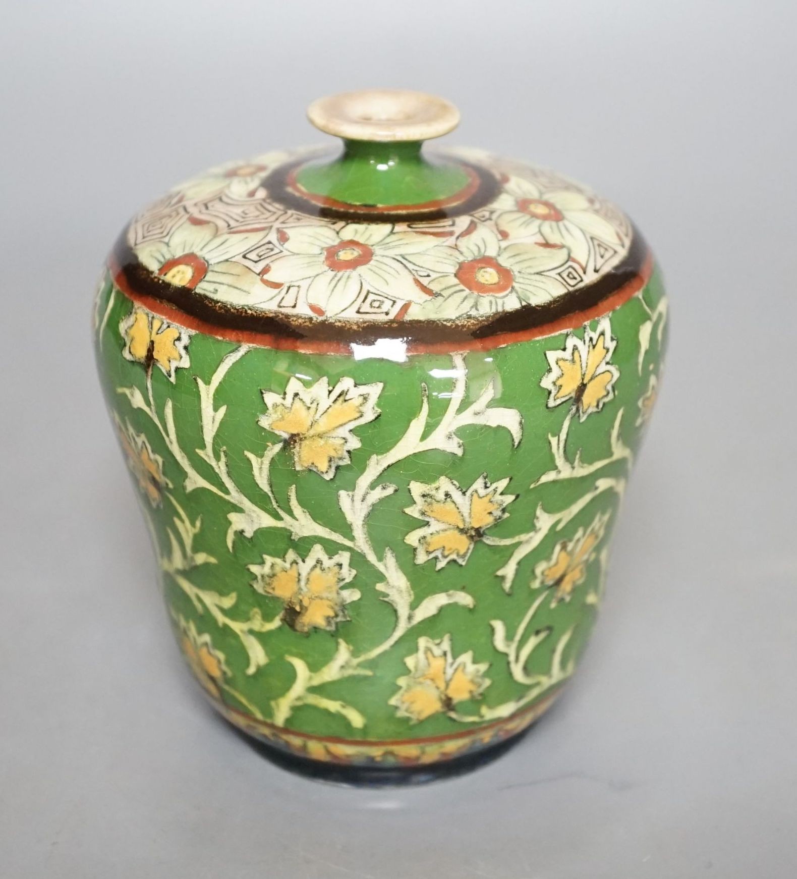 A Royal Bonn ‘Liberty’ vase, 12.5 cms high.